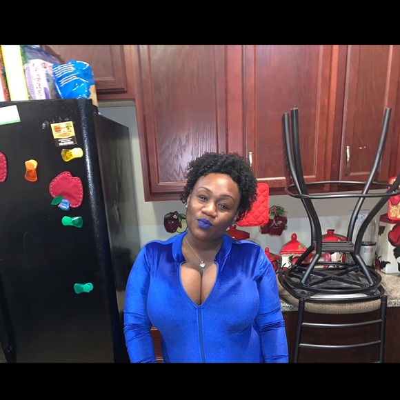 Blue jumpsuit one piece - Picture 3 of 3